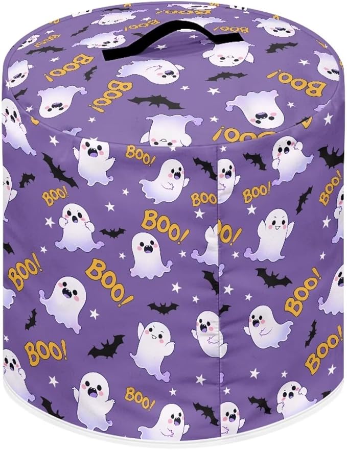 Halloween Cartoon Ghost Kitchen Appliance Dust Cover Decoration 3 Quart Pressure Cooker Rice Cooker Air Fryer Cover with Top Handle and Storage Pocket