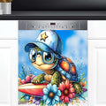 Dishwasher Magnet Cover Ocean Animal Turtle Dishwasher Decorative Cover Front Dishwasher Door Cover Reuseable Dishwasher Cover Panel Decal for Kitchen Refrigerator Home Appliances 23" X 26"