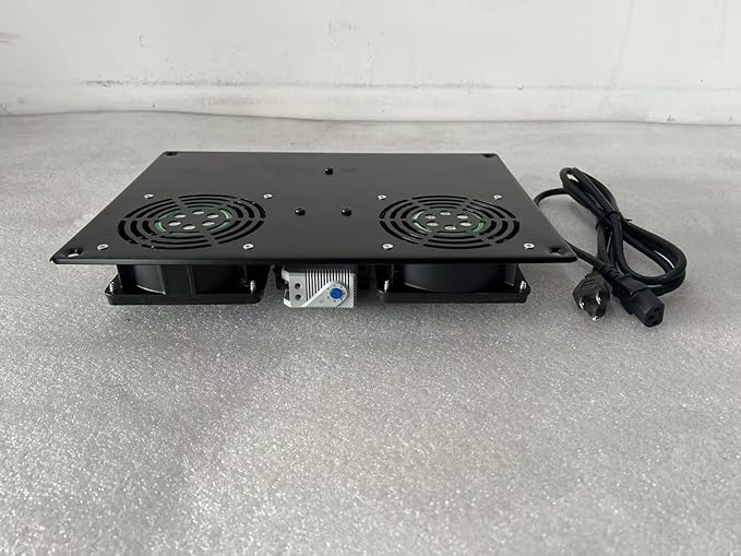 27U Server Cabinet Rack Enclosure,with Caster Wheels 2 Server Temperature Fans Locking Glass Door Removable Side Panels 27U Network Cabinet 22" Installation Depth,Standard 19" Equipment