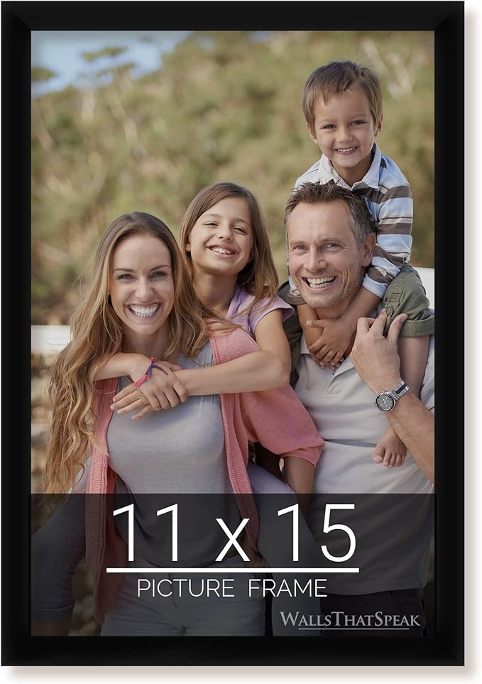 wallsthatspeak 11x15 Black Picture Frame for Puzzles Posters Photos or Artwork