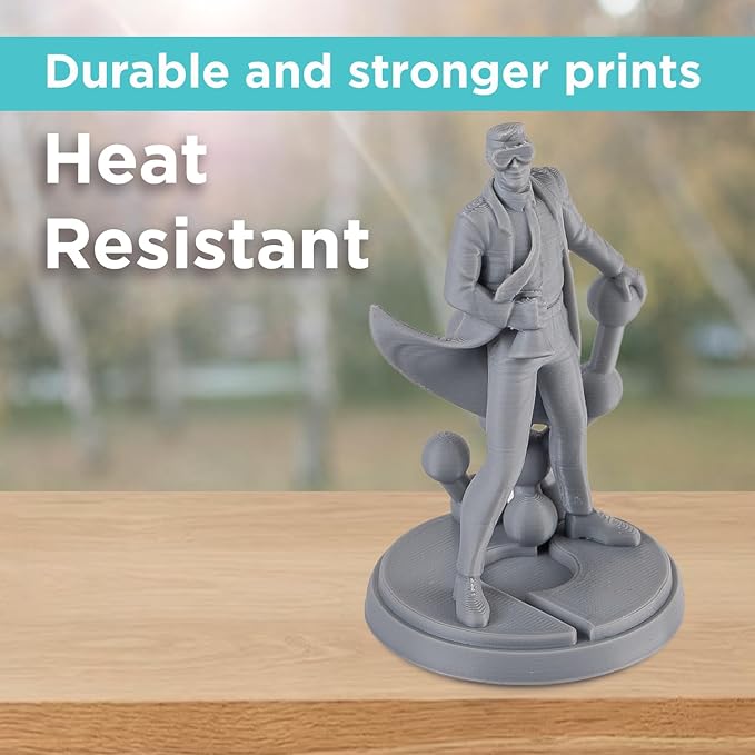 Polymaker ABS Filament 1.75mm Grey, 1kg 3D Printing Filament, PolyLite ABS 3D Printer Filament, Heat Resistant, Strong & Durable, Dimensional Accuracy +/- 0.03mm