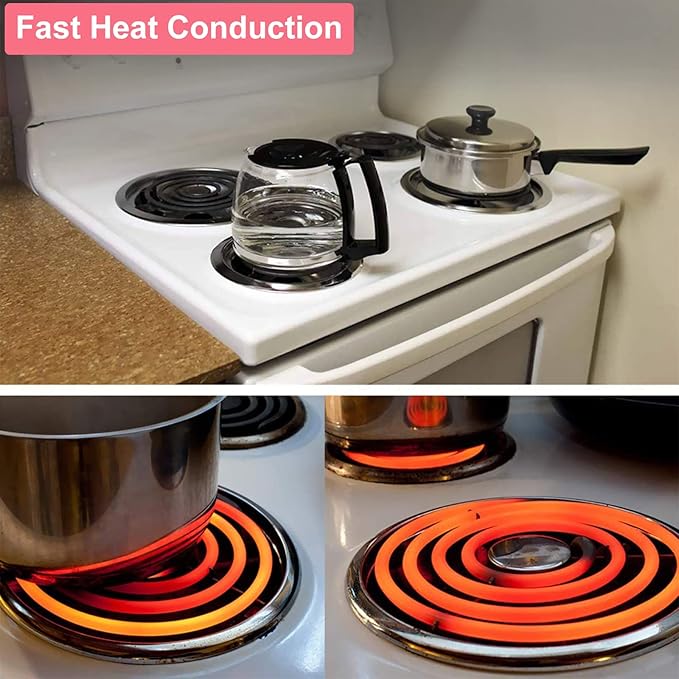 LXun Upgraded MP22YA 2 Pack Electric Range Burner Element Unit Set, 1 x MP21YA 8" and 1 x MP15YA 6" Stove Burners Replacement for Kenmore, Hardwick, Maytag, Norge Whirlpool Electric Range Stove