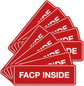 Signs ByLITA Standard FACP Inside Sign | Fire Safety Signage (Red) - Large 10 Pack
