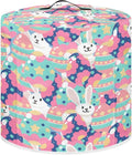Easter Bunny Eggs Print Air Fryer Cover White Kitchen Appliance Dust Covers for Rice Cooker Air Fryer,Microwave Oven,Easter Theme 3 Quart Pressure Cooker Cover,Washable