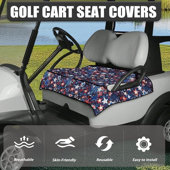 Golf Cart Seat Cushion Cover with Non-Slip Backing and Waterproof Protection, Designed for Golf Carts and Outdoor Utility Vehicles