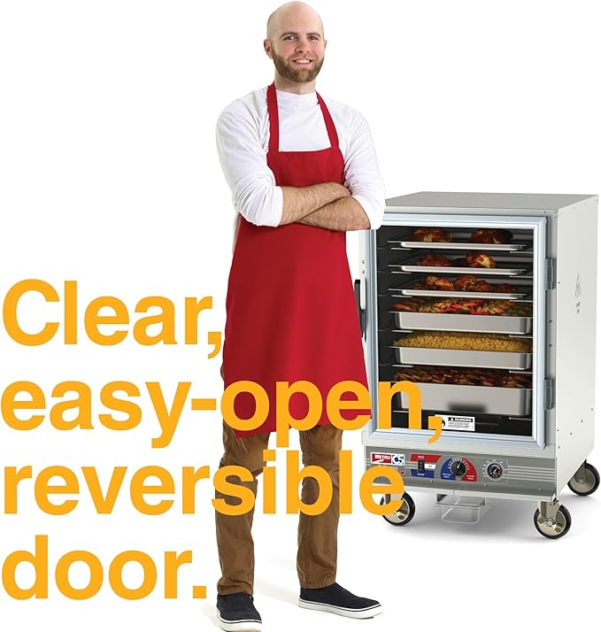 METRO C5E5-CFC-U C5 E-Series Premium Holding and Proofing Cabinet, Half Height, Full Length Clear Door, Universal Wire Slides, 120V, 60Hz, 2000W