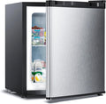 1.1 Cu.ft Upright Freezer, Small Mini Freezer with Adjustable Thermostat, Removable Shelves, Reversible Single Door, for Bedroom/Home/Dorms/Apartment, Silver