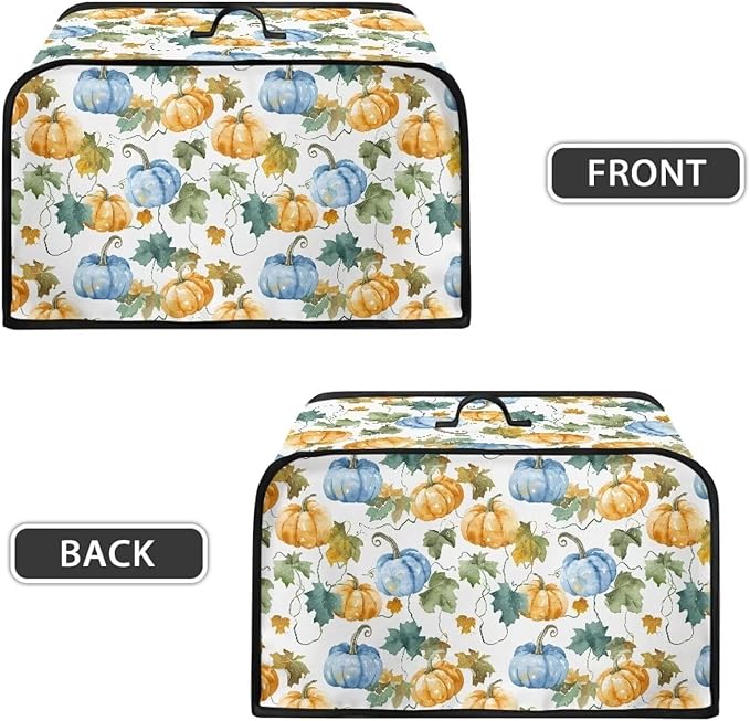 Pumpkin 6-8 Qt Slow Cooker Dust Cover for Fall Slow Cooker Cover Comfortable Dust Covers for Appliances with Handle and Pocket Gifts for Parents Friends Mother Holiday Decor