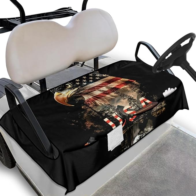 Golf Cart Seat Cushion Cover with Non-Slip Backing and Waterproof Inner Layer, Comfortable Seat Protector for Golf Carts, Utility Vehicles and Outdoor Riding