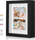 5x7 Mini Shadow Box Display Case Picture Frame with Soft Linen Back,Small Deep Black Shadow Box 5x7 for Flowers Medal Display Case Jersey pet Graduation Memorabilia Baby Ltems Crafts Photos