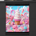 Cartoon Delicious Colorful Dishwasher Magnet Cover, Reusable Refrigerator Panel Stickers Microwave Front Door Covers Magnets for Kitchen Home Appliances Holiday Party Decorations 23 X 26 in