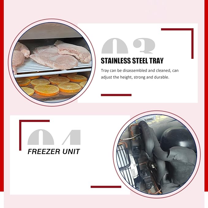 Kolice Commercial Countertop Blast Chiller & Freezer, Chest Fridger, Flash Freezer for freezing Ice Cream, Seafood, Desserts, Meat, Dumpling, Dough, Lowest Temp. -31°F(-35°C),32L