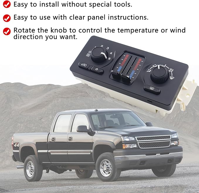 599-210XD Climate Control Module AC Heater HVAC Panel Compatible with 2003-2007 Chevy Silverado Tahoe Suburban Avalanche Trailblazer, GMC Sierra Yukon Envoy, Cadillac Escalade Climate Control Module