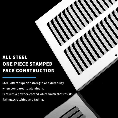 12x12 Return Air Grille(Duct Opening Size),Air Return Vent Cover,Flat Vent Cover,Rejillas De Aire Acondicionado para Casa,Return Air Grilles,Outer Dimensions:13.75"Wx13.75"H(12"Wx12"H, Duct Opening)