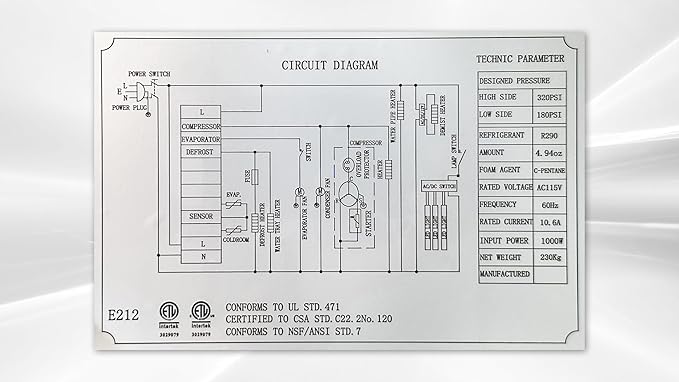 Commercial 2 Glass Door Freezer, ETL Upright Display Merchandiser, Aluminum Interior, LED Lighting for Shop, Restaurant 53" W 45 cu. ft., -10°F~ 0°F