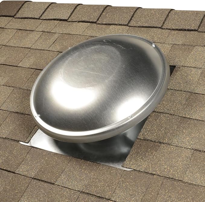 Master Flow GAF 1000 CFM Power Roof Mount Attic Vent Fan with Thermostat (PT6): Easy Installation & Efficient Exhaust Ventillation | Airflow Capacity for attic Spaces Upto 1600 sq.ft. - Mill