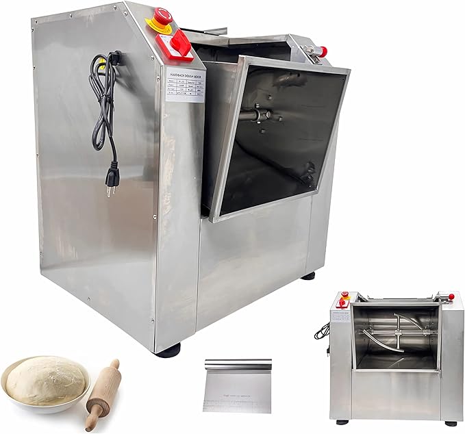 INTSUPERMAI 110V Commercial Dough Mixer Machine 25 KG Kneading Capacity Electric Food Mixer Flour Mixer 2200W/2.95HP for Dough Mixing Kneading
