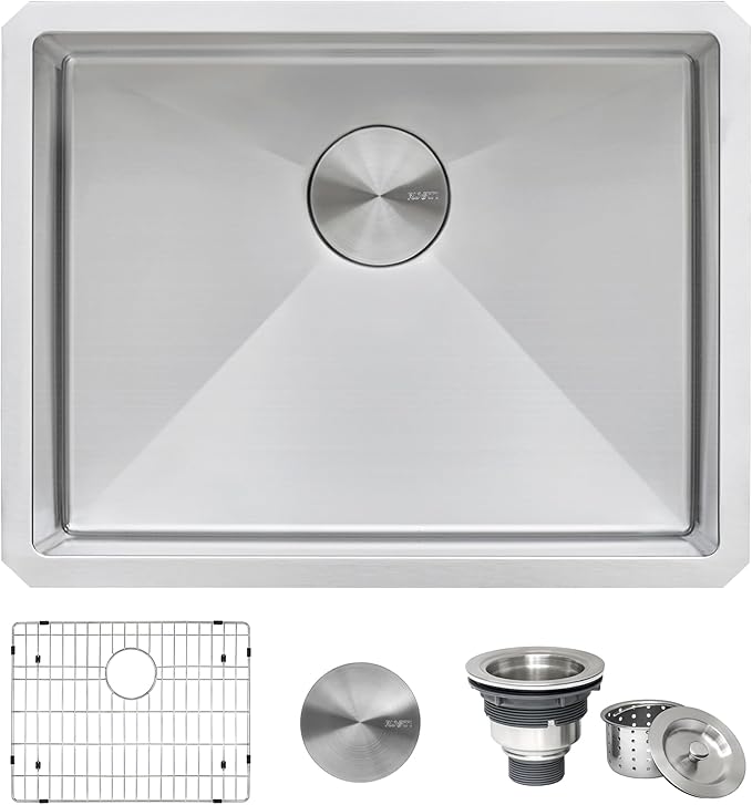 Ruvati 23-inch Undermount Stainless Steel Bar Prep Kitchen Sink 16 Gauge Rounded Corners Single Bowl - RVH7123