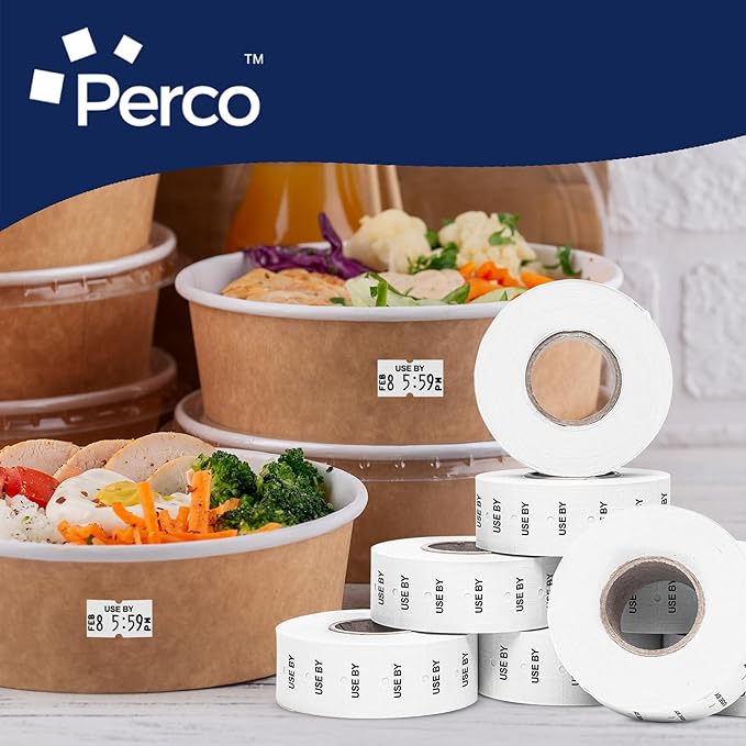 Perco USE by 1 Line Labels - 1 Sleeve, 8,000 "USE by Labels for Perco Lite, X, Plus and Pro 1 Line Date Guns