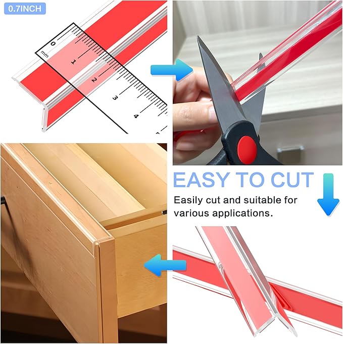 Clear Self-Adhesive Mini Wall Corner Protectors, Cute Corner Guards & Edge Protector for Wall Door Frame Cabinet Baseboard & Door, Table, Stair, Easy to Cut (5/8" Thick, 39.4" Length - 5Pack)