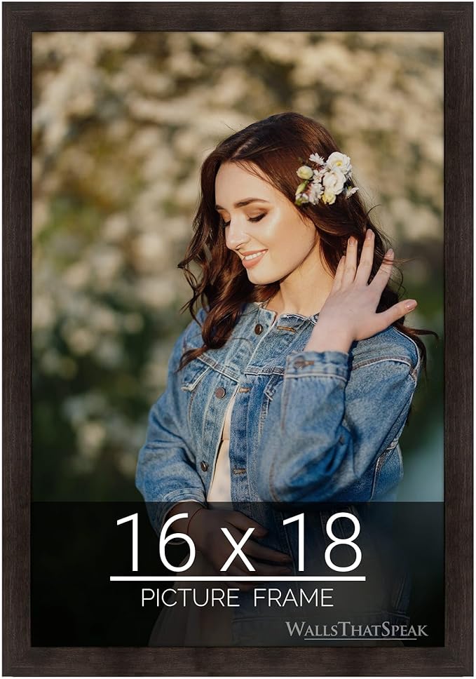wallsthatspeak 16x18 Espresso Brown Picture Frame for Puzzles Posters Photos or Artwork