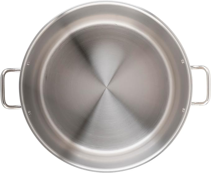 Winco Heavy-Duty Stainless Steel Stock Pot with Cover, 60 Quart