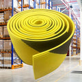 Heavy Duty Wall & Corner Guards 5m Corrugated Self-Adhesive NBR Rubber Protection with Yellow/Black Stripes for Parking Columns & Garage Safety(5PCS,20 cm)