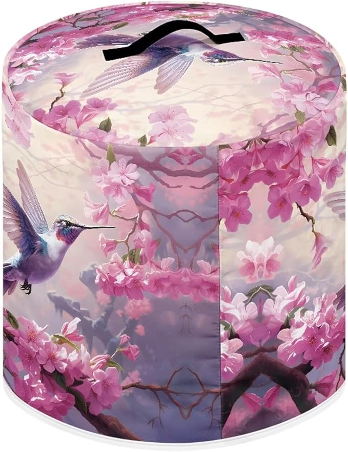 Hummingbird Print Pressure Cooker Cover for Women with Dust Protection and Easy to Clean Lining Dust Cover with Pockets for Instant Pot 6 Quart Appliance