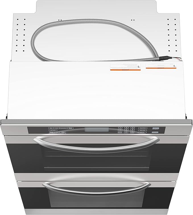 KoolMore 30-Inch Electric Double Wall Oven with Quiet, Rapid Convection Cooking, 7 Cook and Baking Modes, Dual Large Capacity Ovens, Stainless-Steel Unit, Self-Cleaning (KM-WO30D-SS)