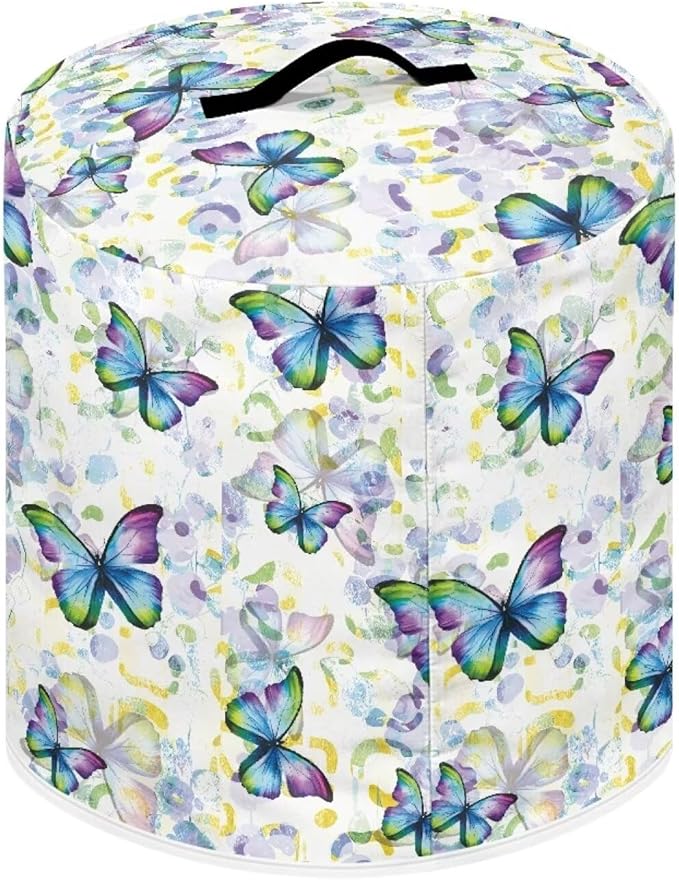 Fashion Butterfly Fryer Dust Covers for 3Qt Instant Pot Small Appliance Covers Hand Washable Dust Resistant Gifts for Kitchen Decor Living Room Slow Cooker Cover M