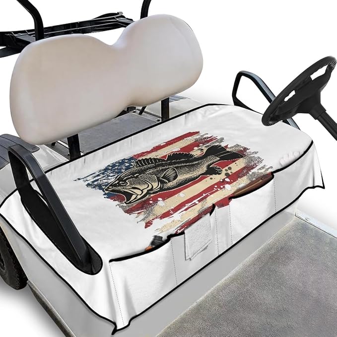 Golf Cart Seat Cover Cushion with Non-Slip Backing and Breathable Microfiber Fabric, Designed for Comfort and Protection in Outdoor Environments