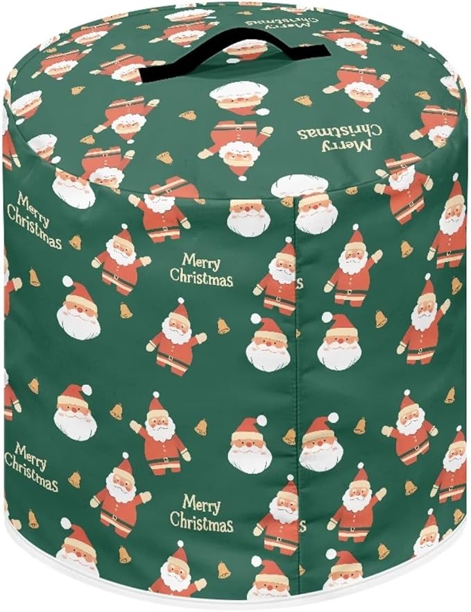 Pressure Cooker Cover for Women,Santa Claus Insulated Rice Cooker Cover with Easy to Clean Lining Stain Resistant Dust Cover with Pockets for Instant Pot 6 Quart Appliance Cover