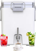 Bevanda - Sperse 5 Gallon Stainless Steel Drink Dispenser - Large Insulated Beverage Dispenser for Parties, Catering, and Home Entertaining - Leakproof & Durable (White)
