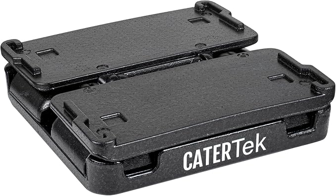 Restaurantware-Cater Tek 25 Quart Catering Hot Box, 1 Top Load Insulated Food Pan Carrier - Holds 1 Full Size 8” Deep Pan, Collapsible, Black EPP Plastic Food Box With Handles, Portable, For Buffet