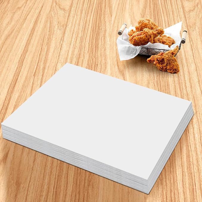 100 Pcs Filter Fryer Paper 16.5 x 25.5 Inch Fryer Paper Filter Sheets for Restaurant Food Truck Food Stand Oil Filtration