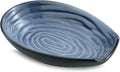 Hasense Spoon Rest for Stove Top and Kitchen Countertop, Large Heat-resistant Spoon Holder for Spatula Ladles Tongs, Farmhouse Cooking Spoon Holder for Home Kitchen Decor, Grey and Blue, 1 PC