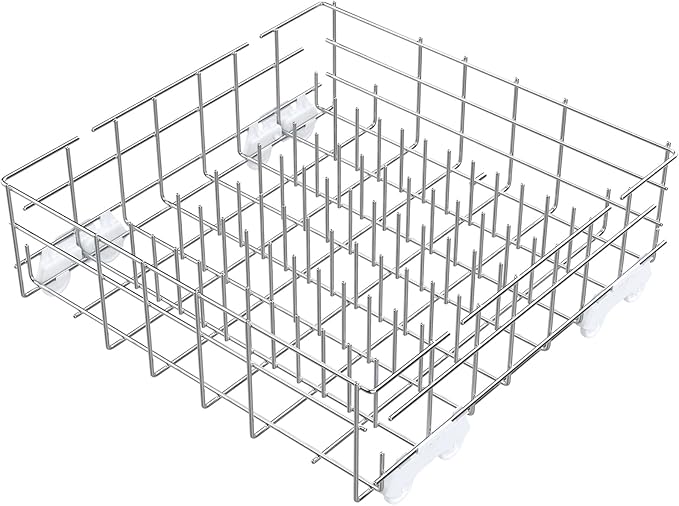 Upgraded 304 Stainless Steel W10311986 W10380384 Dishwasher Lower Rack Replacement for Whirlpool Dishwasher Bottom Rack 300563, DU911PCDQO with WP3376961 Wheels