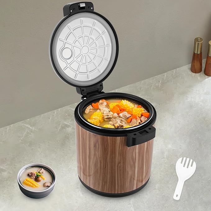 6Gal Electric Rice Food Warmer,Commercial Electric Food Warmer 110V Stainless Steel Hot Holding Cabinet With Two Temperature Settings For Restaurant Party Family Use