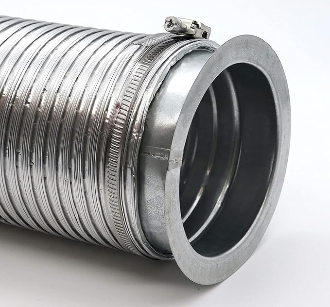 Repa Market 10'' Inch Metal Duct Connector Flange - Air Tight Vent Duct Collar - for Connecting Exhaust, Intake Flex and Straight Ducting - Heating, Cooling Universal HVAC Adapter - Home, Commercial