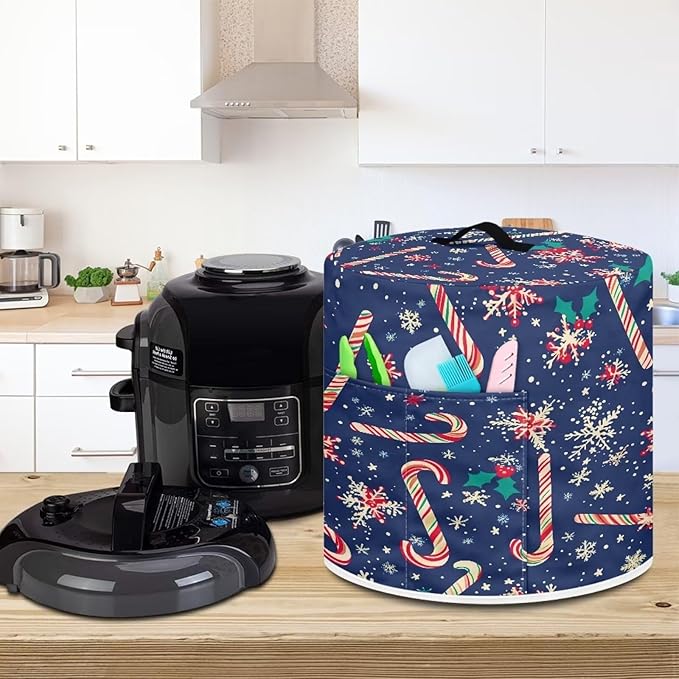 Candy Canes Dust Cover Instant Pot Heavy Duty Waterproof Dust Pressure Cooker Cover Case for Instant Pot Pressure Cooker Instant Pot Appliance Covers Pressure Cooker Size S