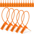 1000 Pcs Plastic Tamper Seals Fire Extinguisher Tags Security Tags Seals Safety Numbered Zip Ties Labels Safety Disposable Self Locking Signage 250 mm Length (Orange)