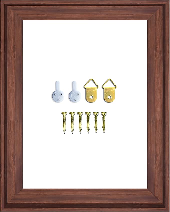 Canvas Floater Frame for Paintings, Fits Up to 1.25" Deep Canvas, DIY Floating Picture Frame for Canvas Prints, Wall Art Frame for Modern Home Décor, Studio Display and Gallery Hanging Walnut 16x24