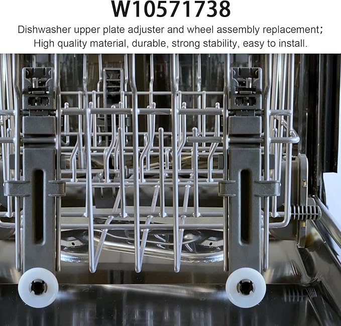W10571738 Dishwasher Rack Wheels for Whirlpool Maytag Dishwasher Parts PS11756470, WPW10571738,AP6023130 (4 Pack)