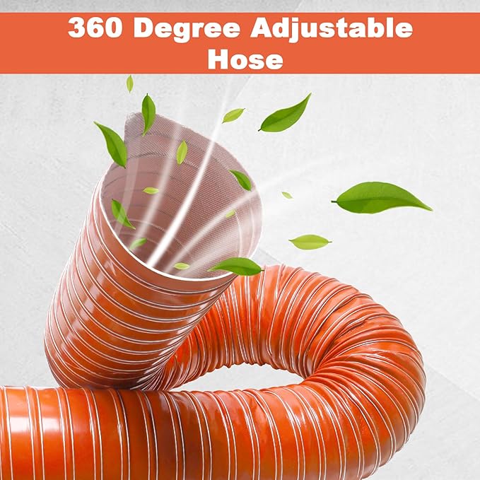 NOWBALL 4in Automotive Air Duct Hose, Length 1 Meter-3.3ft, 4" Silicone Flexible Cooling Ducting, 101mm High Heat Brake Exhaust Hose for Car, Garage, Dryer Air System