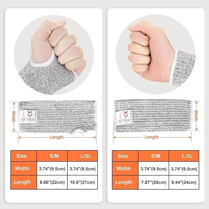 Evridwear Arm Protectors for Thin Skin and Bruising Cut Resistant Arm Sleeves Arm Guards Protective Sleeves for Men Women