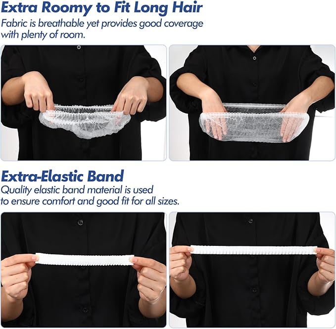 Yahenda 1000 Pcs Disposable Bouffant Caps Bulk Hair Nets 21" Non Woven Hairnet for Food Service Restaurant Lab Kitchen
