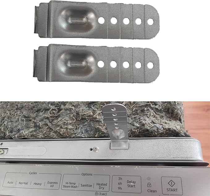 DD82-01433A Dishwasher Mounting Bracket Kit for Samsung –Includes 2 x Mounting Brackets, 6 x Mounting Screws，Install Kit Fits for Samsung Dishwashers DW80R2031 DW80N3030US DW3000Mm Series