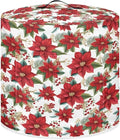 Dust Cover for Kitchen Instant Pot, for 6 Quart Pressure Cooker Air Fryer Rice Cooker Kitchen Appliance Dust Protection with Storage Pocket Christmas Decoration, Red Poinsettia Flower