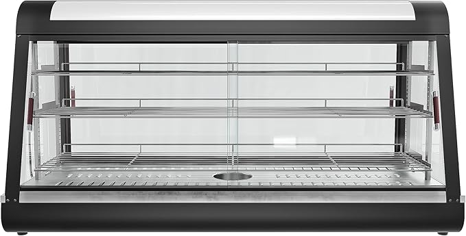 Countertop Food Warmer 48" inch,3-Tier Commercial Warmers for Food Display, Glass case, with LED Lighting Removable Shelves Pastry for Buffet Restaurant