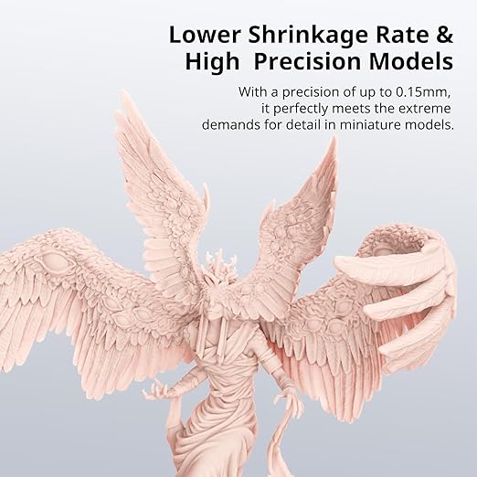 ANYCUBIC Water Washable 3D Printer Resin 2.0, 405nm High Precision 3D Resin, Low Shrinkage Photopolymer Resin for 4K/8K/12K Capable LCD DLP Resin 3D Printer (Cherry Blossom Pink, 1000g)